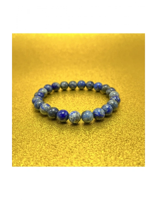 Lapis Lazuli 8mm Elastik Misinalı Doğal Taş Bileklik