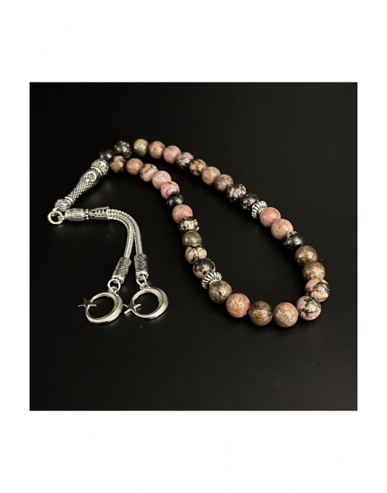 Rodanit 8mm 33lük Doğal Taş Tesbih