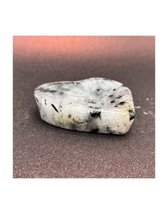 Rutilli Kuvars Doğal Taş Kalpli Biblo-Kase-Sabunluk