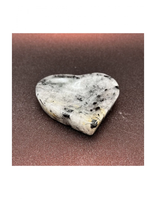 Rutilli Kuvars Doğal Taş Kalpli Biblo-Kase-Sabunluk