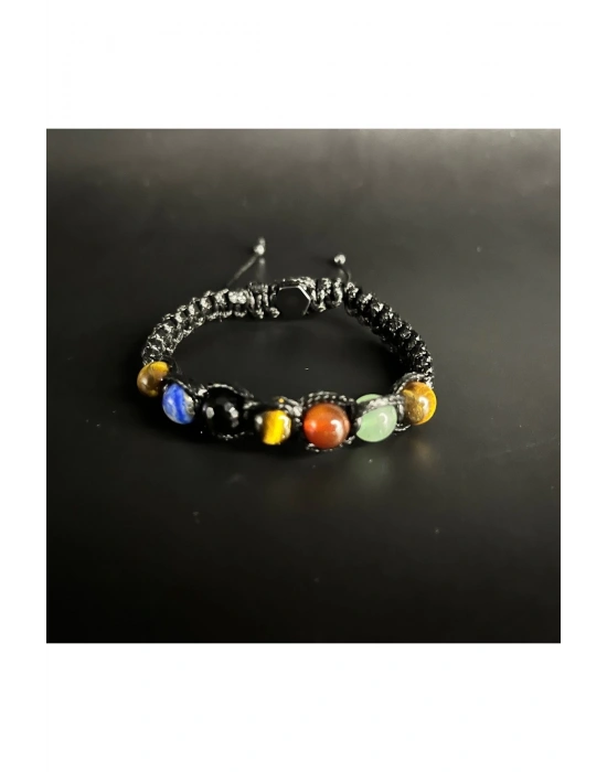 SERTİFİKAL TERAZİ BURCU DOĞAL TAŞ DERİ BİLEKLİK AVENTURİN AKİK D. KUVARS LAPİS KAPLAN GÖZÜ