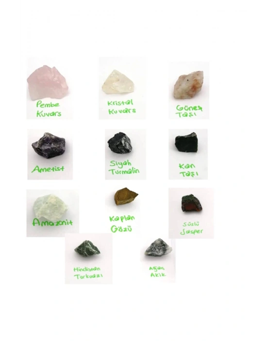 Sertifikalı 12 Adet Ham İşlenmemiş Doğal Taş Kaya