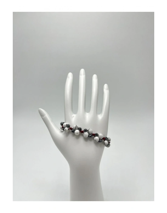 Sertifikalı 6mm Ipli Havlit Ayarlanabilir Ölçü Doğal Taş Bileklik