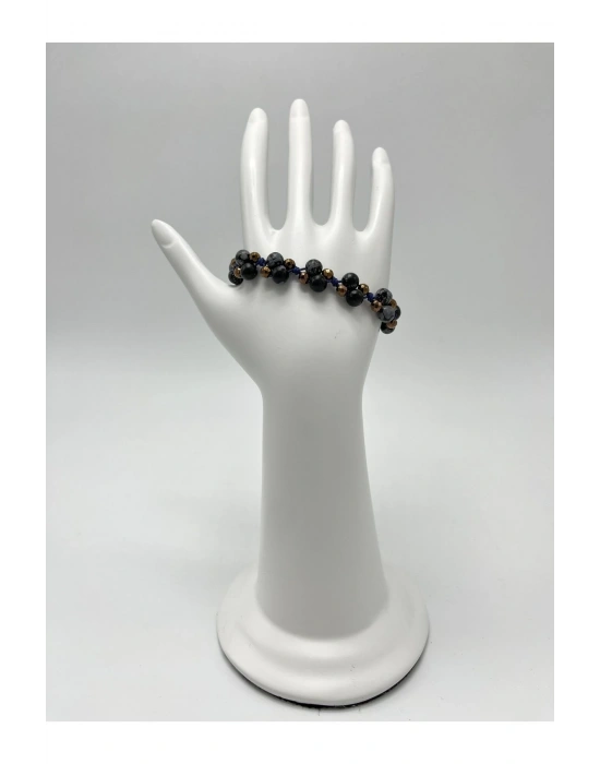 Sertifikalı 6mm Ipli Karlı Obsidyen Ayarlanabilir Ölçü Doğal Taş Bileklik