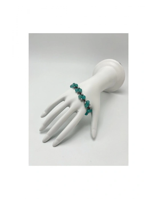 Sertifikalı 6mm Ipli Premium Kalite Amazonit Ayarlanabilir Ölçü Doğal Taş Bileklik