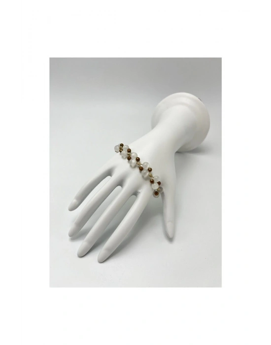 Sertifikalı 6mm Ipli Selenit Ayarlanabilir Ölçü Doğal Taş Bileklik