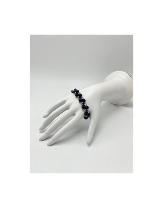 Sertifikalı 6mm Ipli Shungite Ayarlanabilir Ölçü Doğal Taş Bileklik