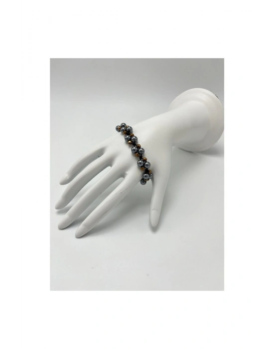 Sertifikalı 6mm Ipli Terahertz Ayarlanabilir Ölçü Doğal Taş Bileklik