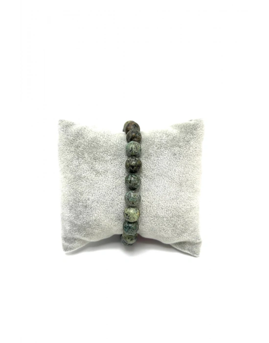 Sertifikalı Afrika Turkuaz 8mm Elastik Misinalı Doğal Taş Bileklik