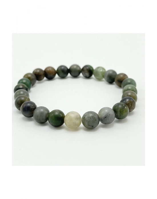 Sertifikalı Afrika Yeşim 8mm Elastik Misinalı Doğal Taş Bileklik