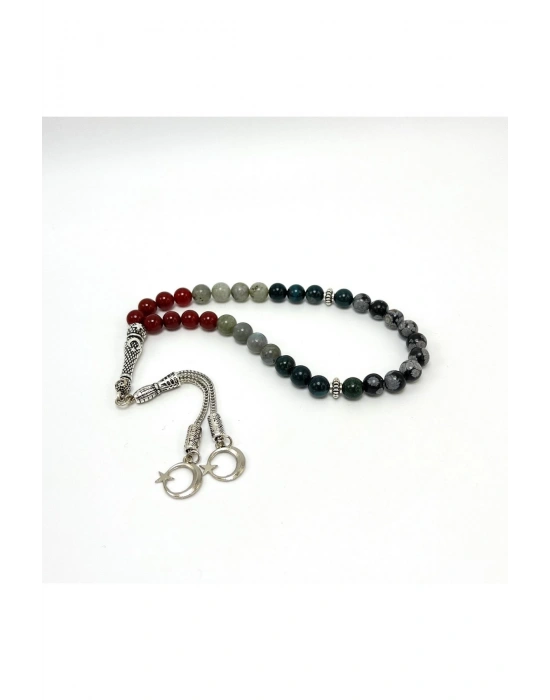 Sertifikalı Akrep Burcu 8mm 33lük Doğal Taş Tesbih