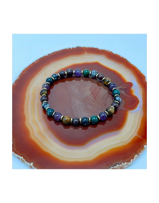 SERTİFİKALI AKREP BURCU DOĞAL TAŞ BİLEKLİK 6mm