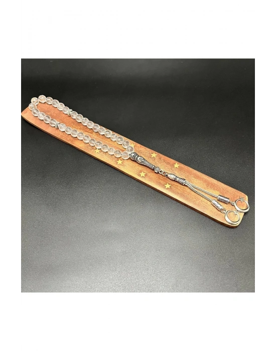 Sertifikalı Akuamarin 8mm 33lük Doğal Taş Tesbih