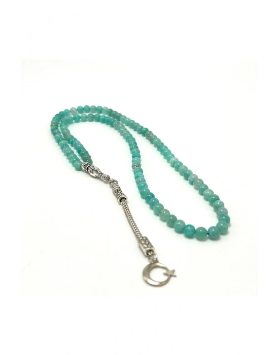 Sertifikalı Amazonit 6mm 99luk Doğal Taş Tesbih