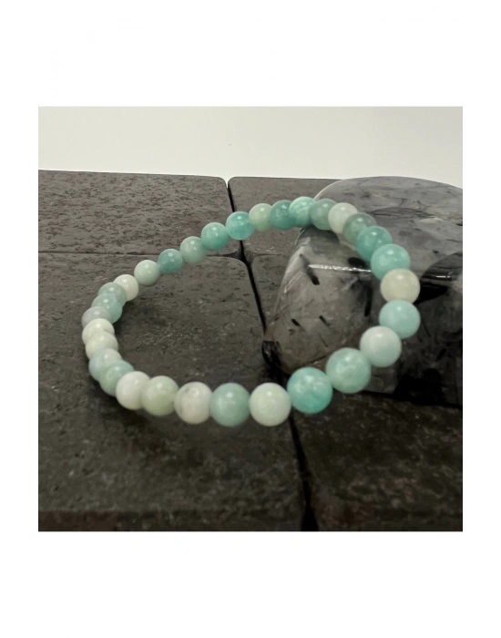 SERTİFİKALI Amazonit 6mm Doğal Taş Bileklik