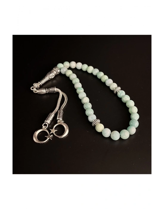 Sertifikalı Amazonit 8mm 33lük Doğal Taş Tesbih