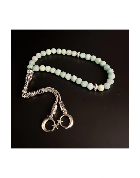 Sertifikalı Amazonit 8mm 33lük Doğal Taş Tesbih