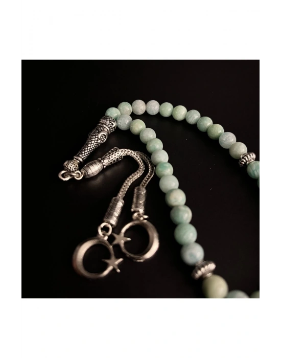 Sertifikalı Amazonit 8mm 33lük Doğal Taş Tesbih