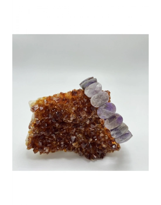 Sertifikalı Ametist Doğal Taş Roleks Bileklik