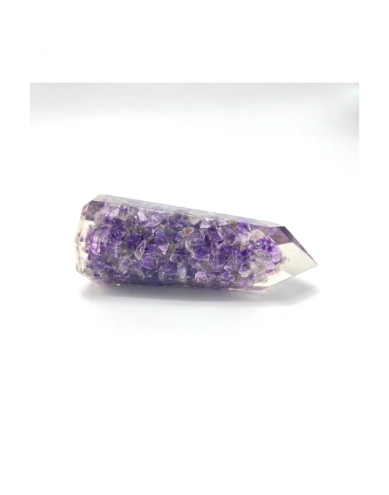 Sertifikalı Ametist Organit Piramit Doğal Taş