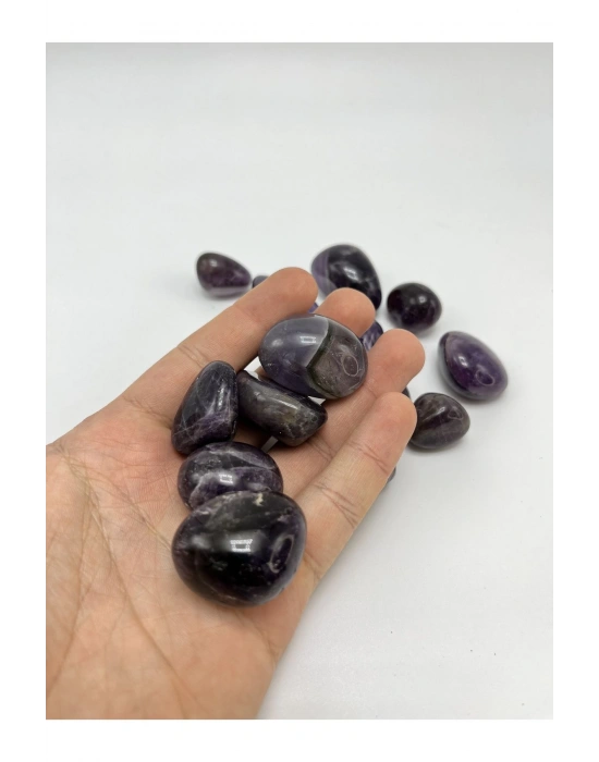 Sertifikalı Ametist Tımbıl Doğal Taş (1 adet )