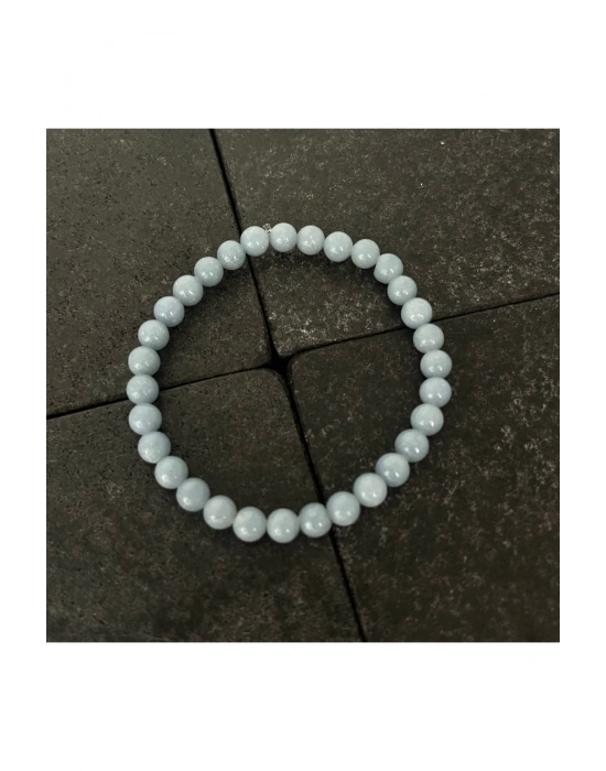 SERTİFİKALI Anjelit 6mm Doğal Taş Bileklik