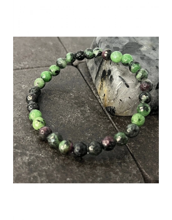 SERTİFİKALI Anyolit 6mm Doğal Taş Bileklik