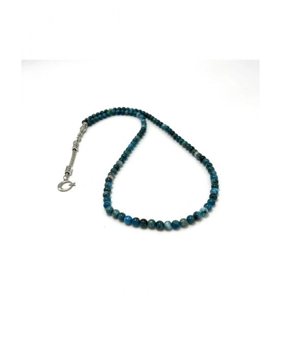 Sertifikalı Apatit 6mm 99luk Doğal Taş Tesbih