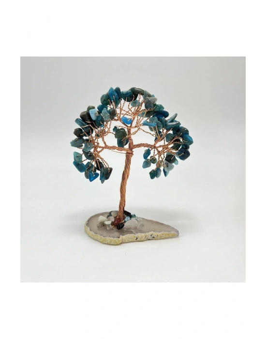 Sertifikalı Apatit - Akik Doğal Taş Ağaç