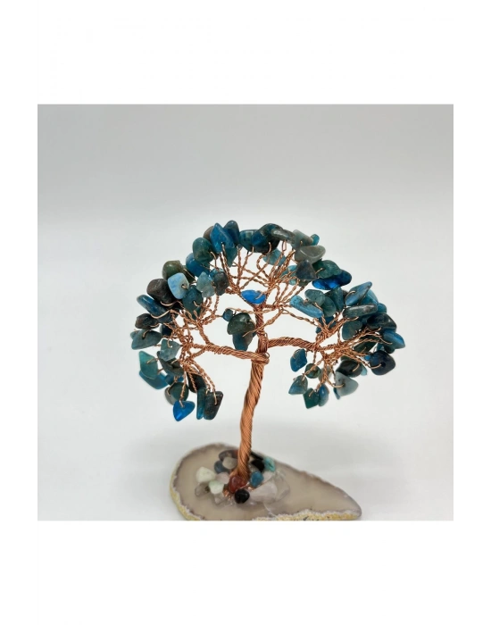 Sertifikalı Apatit - Akik Doğal Taş Ağaç