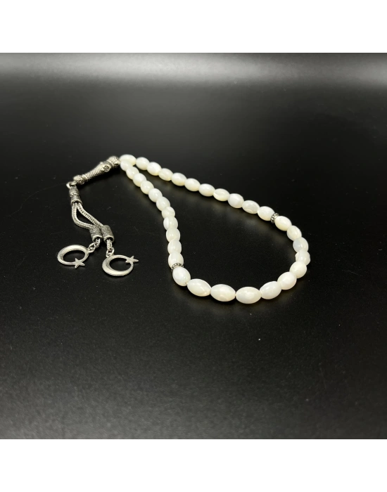 Sertifikalı Arpa Sedef 33lük Doğal Taş Tesbih