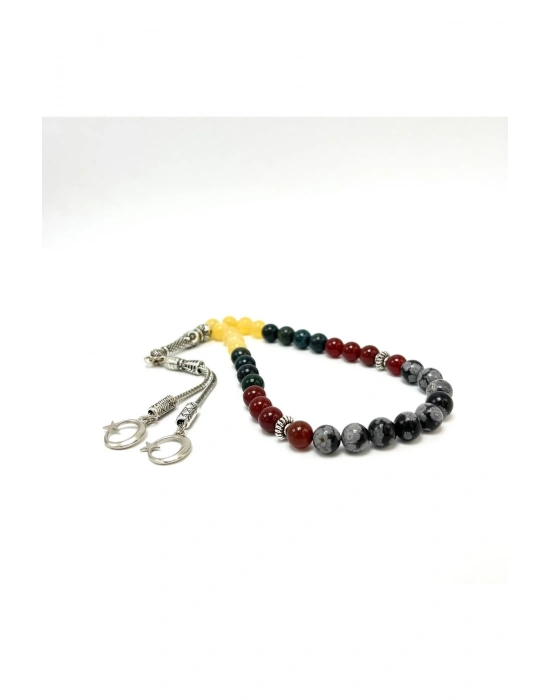 Sertifikalı Aslan Burcu 8mm 33lük Doğal Taş Tesbih