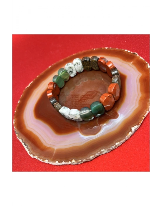 Sertifikalı Aslan Burcu Doğal Taş Roleks Bileklik