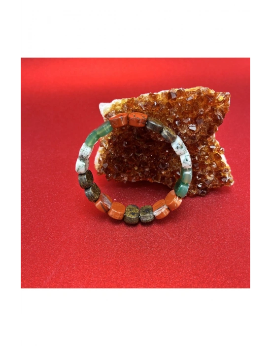 Sertifikalı Aslan Burcu Doğal Taş Roleks Bileklik