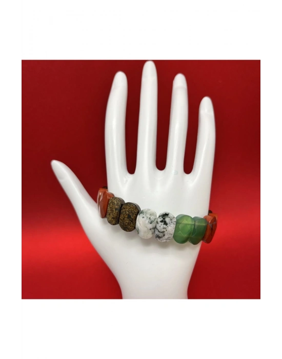 Sertifikalı Aslan Burcu Doğal Taş Roleks Bileklik