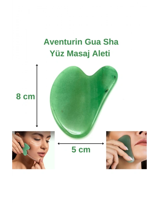 Sertifikalı Aventurin 1. Sınıf Kalite Gua Sha Doğal Taş Masaj Aleti