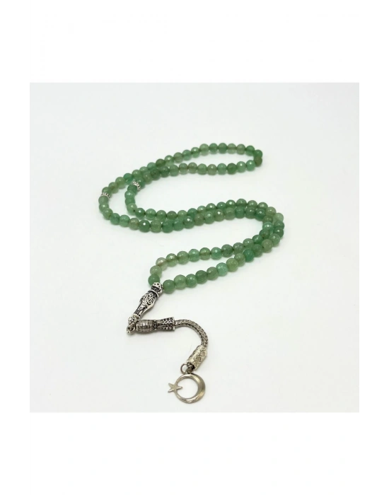 Sertifikalı Aventurin 6mm 99luk Doğal Taş Tesbih