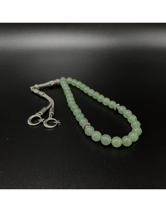 Sertifikalı Aventurin 8mm 33lük Doğal Taş Tesbih