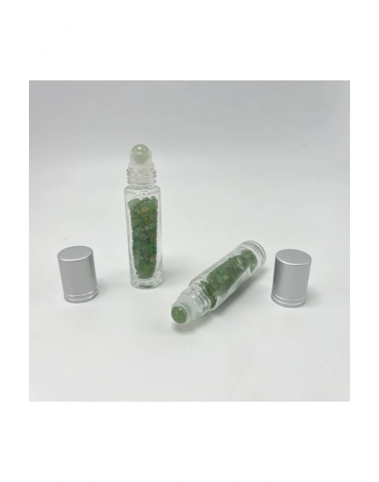 Sertifikalı Aventurin Doğal Taş Esans Şişesi ve Roller Masaj Aleti 10ml