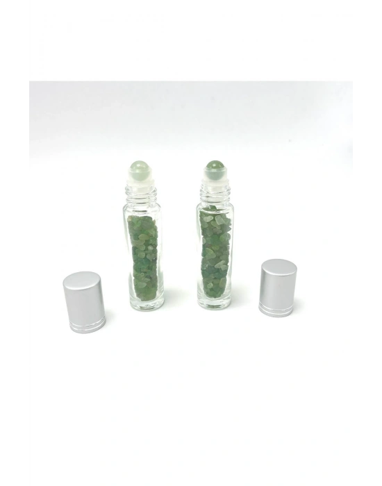 Sertifikalı Aventurin Doğal Taş Esans Şişesi ve Roller Masaj Aleti 10ml