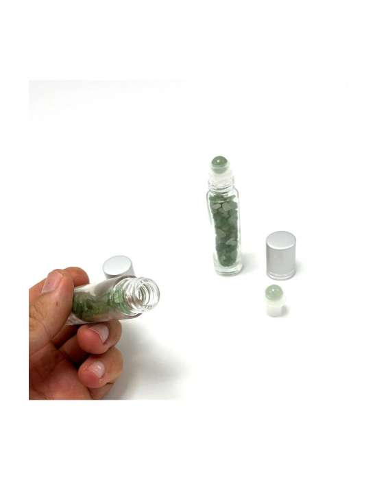 Sertifikalı Aventurin Doğal Taş Esans Şişesi ve Roller Masaj Aleti 10ml