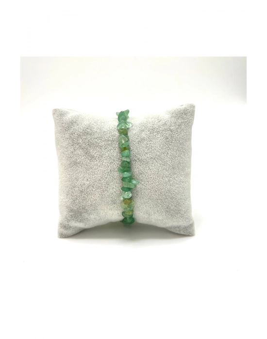 SERTİFİKALI Aventurin Saçaklı Model Doğal Taş Makrome Bileklik Ayarlanabilir Ölçü