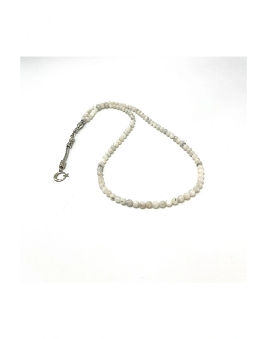 Sertifikalı Ay Taşı 6mm 99luk Doğal Taş Tesbih