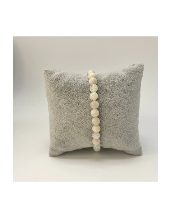 SERTİFİKALI Ay Taşı 6mm Doğal Taş Bileklik