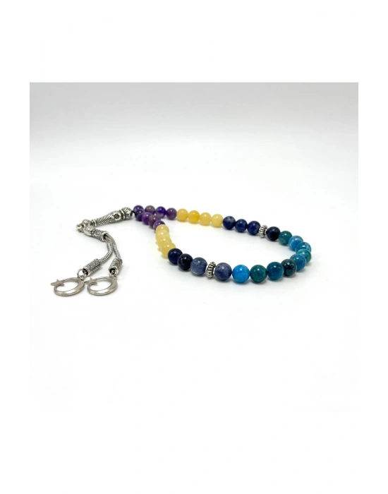 Sertifikalı Balık Burcu 8mm 33lük Doğal Taş Tesbih