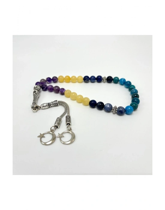 Sertifikalı Balık Burcu 8mm 33lük Doğal Taş Tesbih