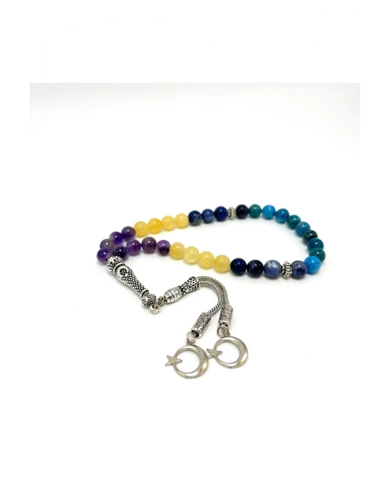 Sertifikalı Balık Burcu 8mm 33lük Doğal Taş Tesbih