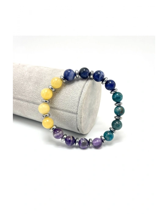 Sertifikalı Balık Burcu 8mm Doğal Taş Bileklik