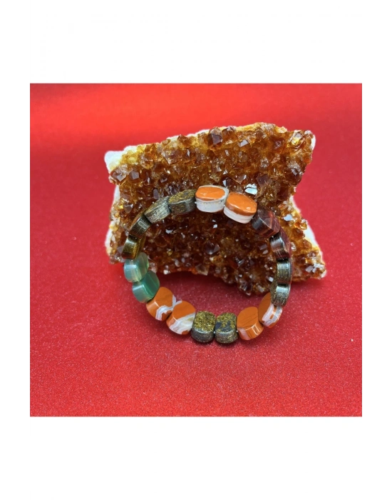 Sertifikalı Balık Burcu Doğal Taş Roleks Bileklik