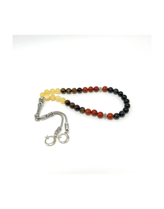 Sertifikalı Başak Burcu 8mm 33lük Doğal Taş Tesbih